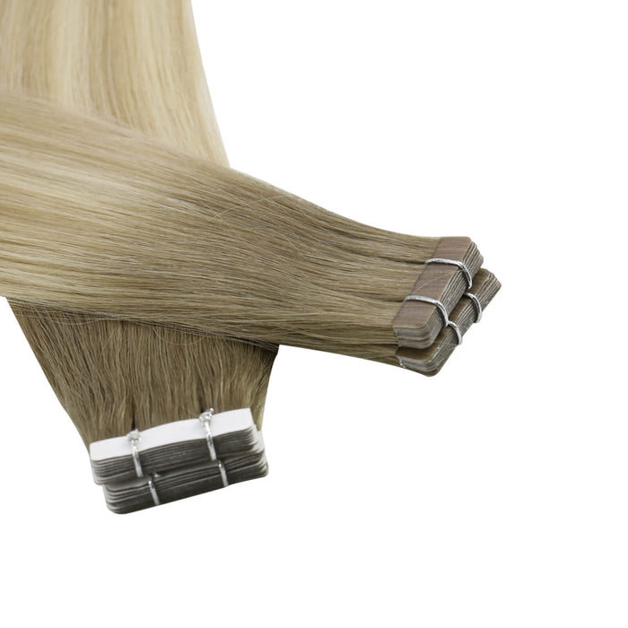 [New Color] Sunny Hair Virgin Hair Tape in Hair Extensions Balayage Blonde #8/27/60