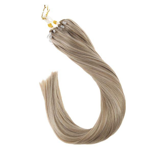 micro ring loop hair extensions highlights