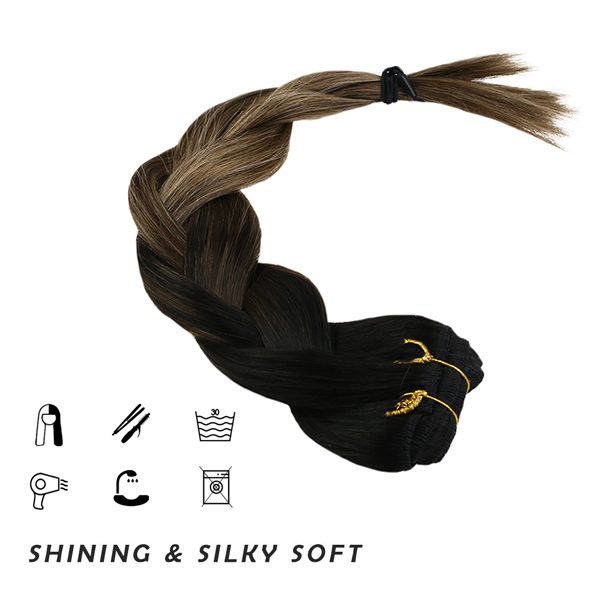 hair extensions for clips Sunny Clip in hair extensions remy human hair seamless hair extensions 