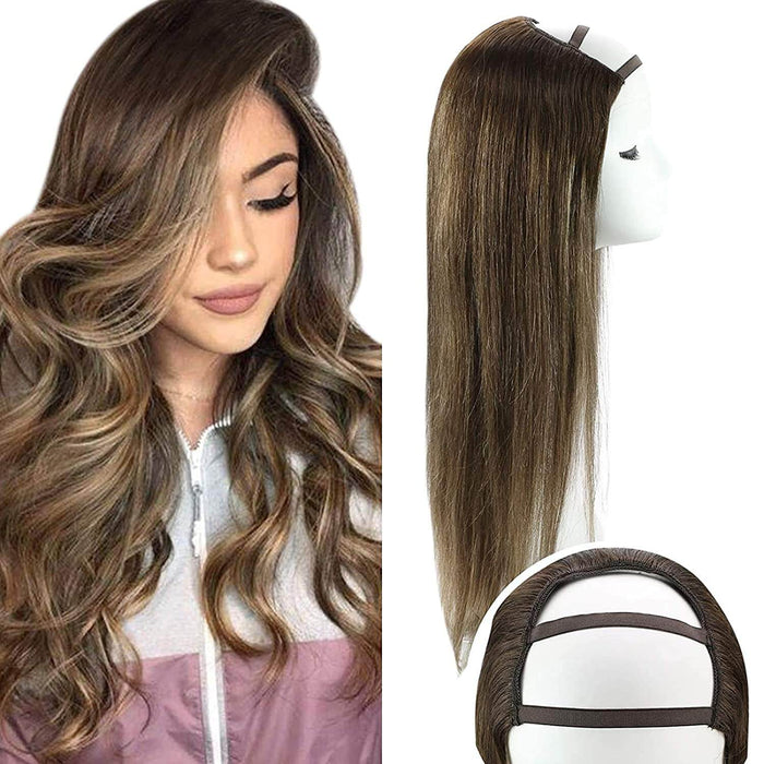 upart wig natural hair upart wig side part upart wig Clip in Half Lace Wig upart wig sew in making upart wig u part human hair wig 