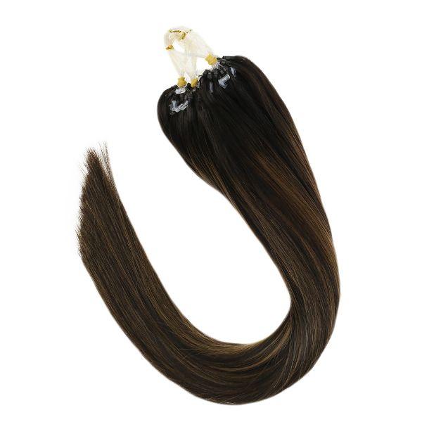 microlink hair extensions brown highlights