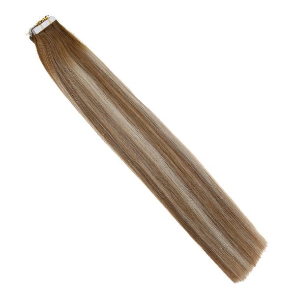 tape in hair extensions blonde highlight tape real human hair blonde brown balayage tape on human hair extensions seamless tape in hair extensions human hair highlight blonde tape in human hair extensions
