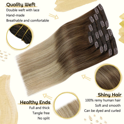 clip ins clip in hair extensions ombre clip in hair extenbsions double weft clip in human hair