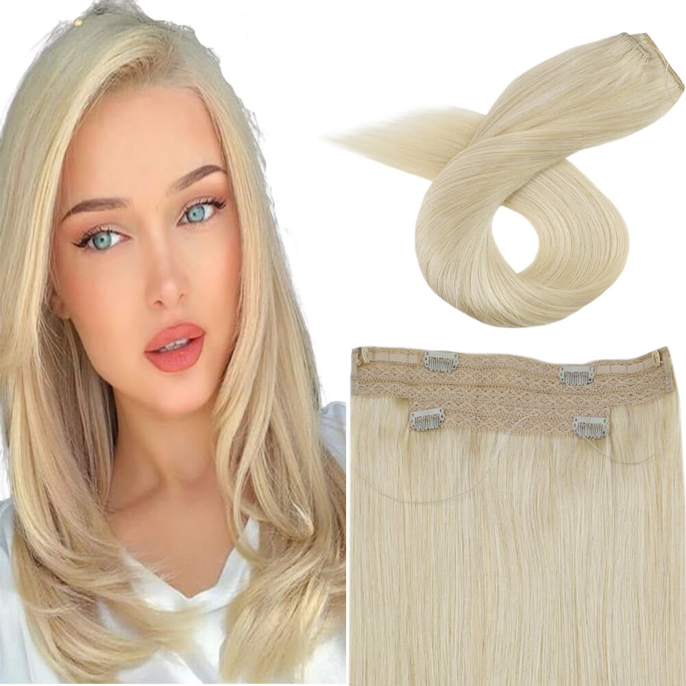 Hidden Crown Bungee Ponytail - Ash Light Blonde with outlets Lowlights 60/8 - Never worn