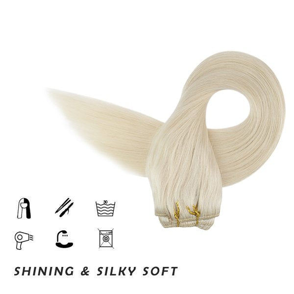 blonde clip in hair extension best clip in hair extensions seamless hair extensions clip in easily install easily remove quality hair