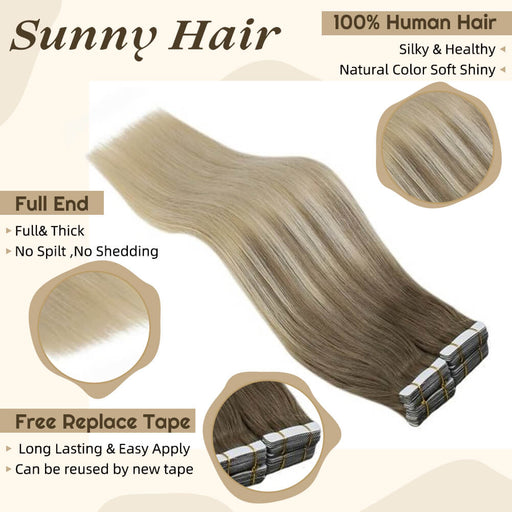 sunny hair，hair tape extensions best tape in hair extensions tape in human hair extensions hair extensions tape in