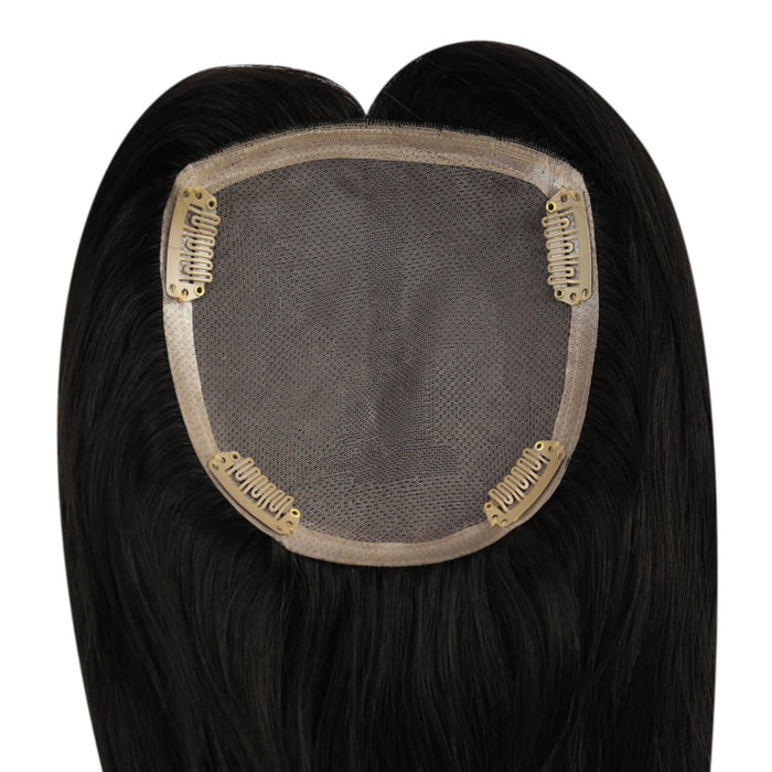 Mono Topper,human hair topper,high-quality remy hair extensions,hair topper women,hair topper,wig,hair topper silk base,hair topper human hair,dark brown hair topper,black hair topper,natural black hair topper, hair topper black,black hair,easy remove,easy wear,easy apply,easy application,topper with center
