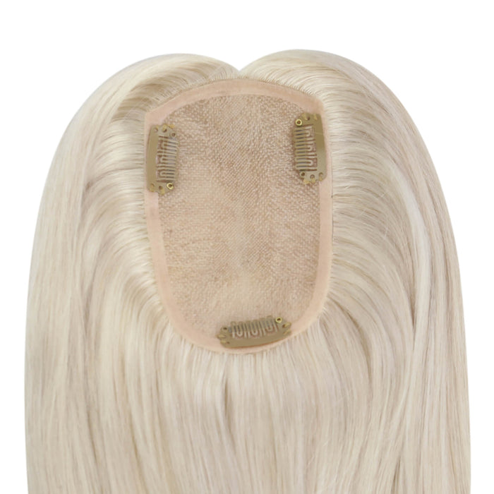 human hair topper,high quality remy hair extensions,hair topper women,hair topper wig,hair topper silk base,hair topper human hair,hair topper for women,hair topper for thinning crown,hair topper,clip on hair topper,Best Hair Topper with Clips,silk base hair topper,best hair topper,silk hair topper,#1000 hair, blonde hair,light yellow hair,fashion color hair,seamless silk hair extensions,Hair Volumizers,Clip-In Hair Volumizers