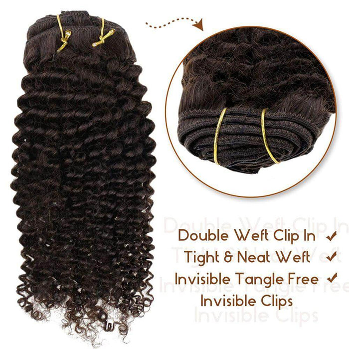 dark brown sunny curly clip in hair extensiosn best clip in hair extensions