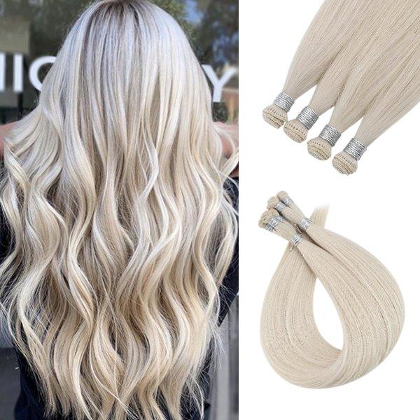 Blonde Hand Tied Hair newest Extensions