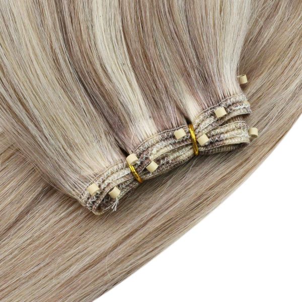 Micro Beaded Weft Hair Extensions Highlights Blonde #18/613 — SunnyHair