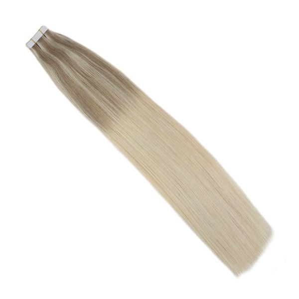 sunny hair balayage tape in brown hair extensions seamless straight tape hairpieces tape in real human hair blonde balayage glue on brown human hair seamless brown tape on extensions human hair blonde