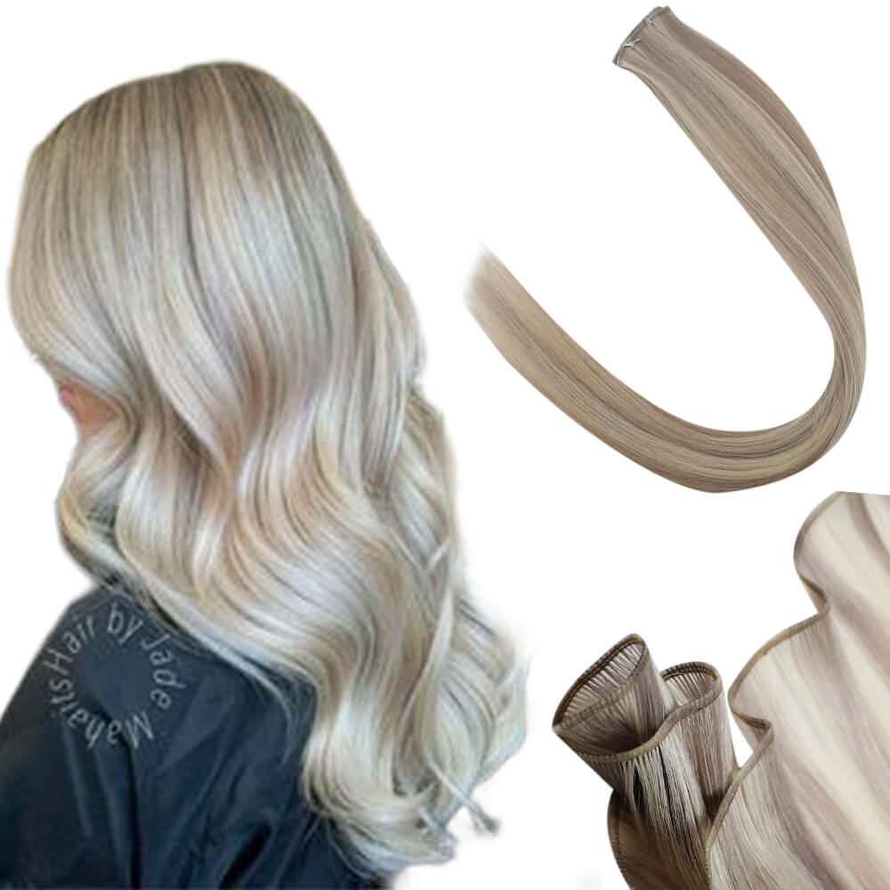 weft hair extensions, sew-in hair, hair weft, double genius weft, best hair extensions, genius hair, sunny hair salon, 100% virgin human hair,