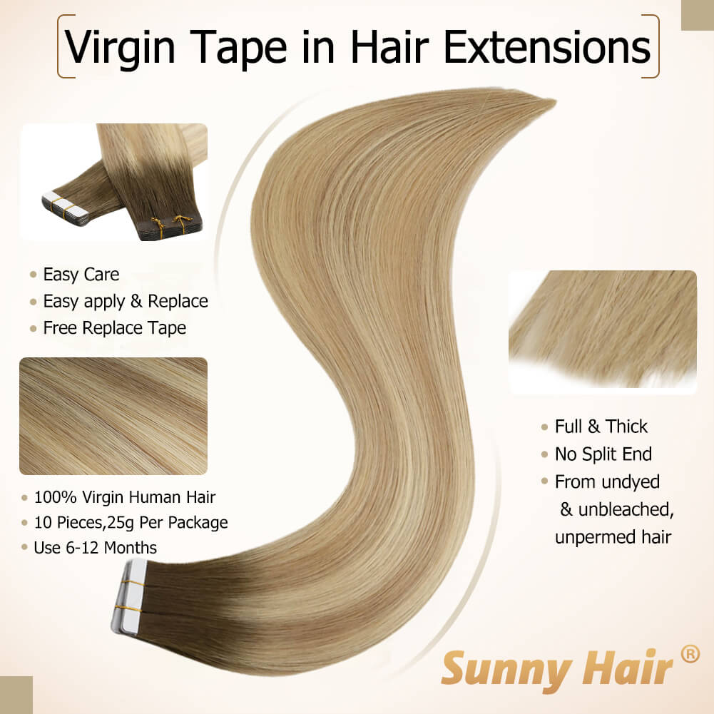 tape in hair extension best sunny tape in hair extensions,balayage brown tape hair extensions,best tape hair extensions,real human hair,