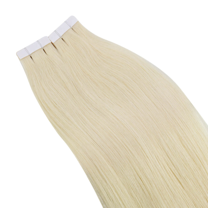 virgin blonde tape hair extensions,professional hair brand thick end hair single drawn hair 100% real human hair silky smooth hair hair extensions